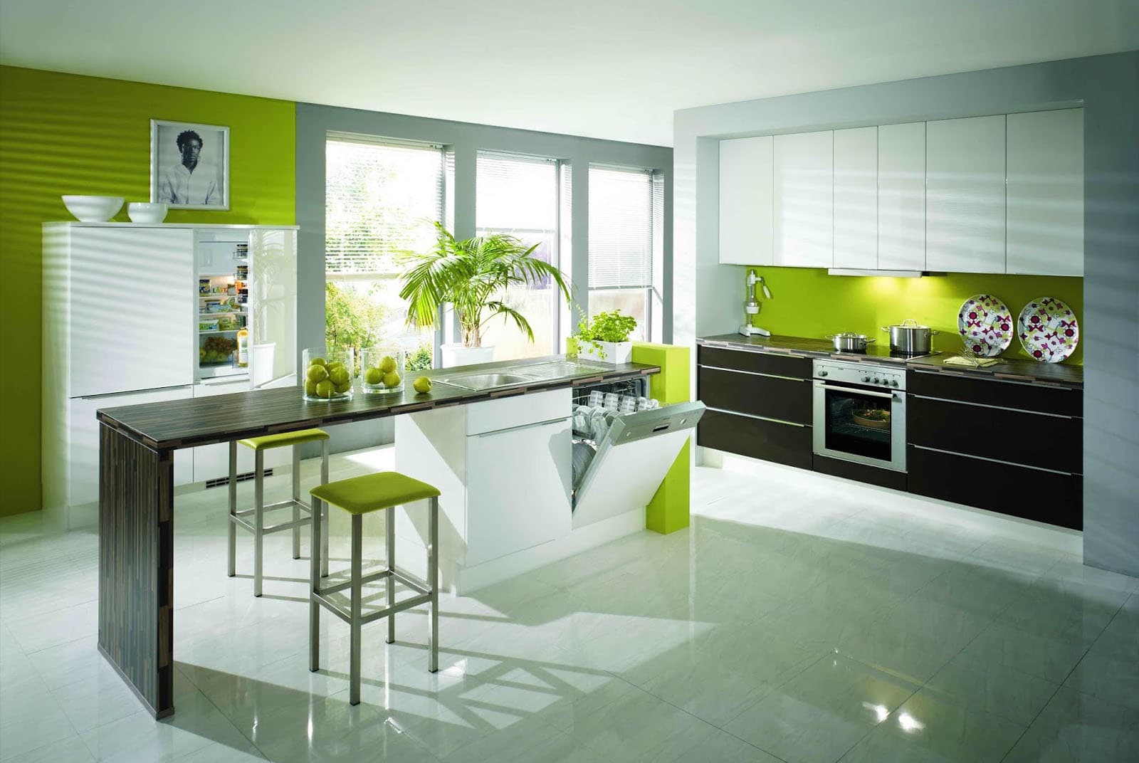 Дизайн Кухни Зелено Серого