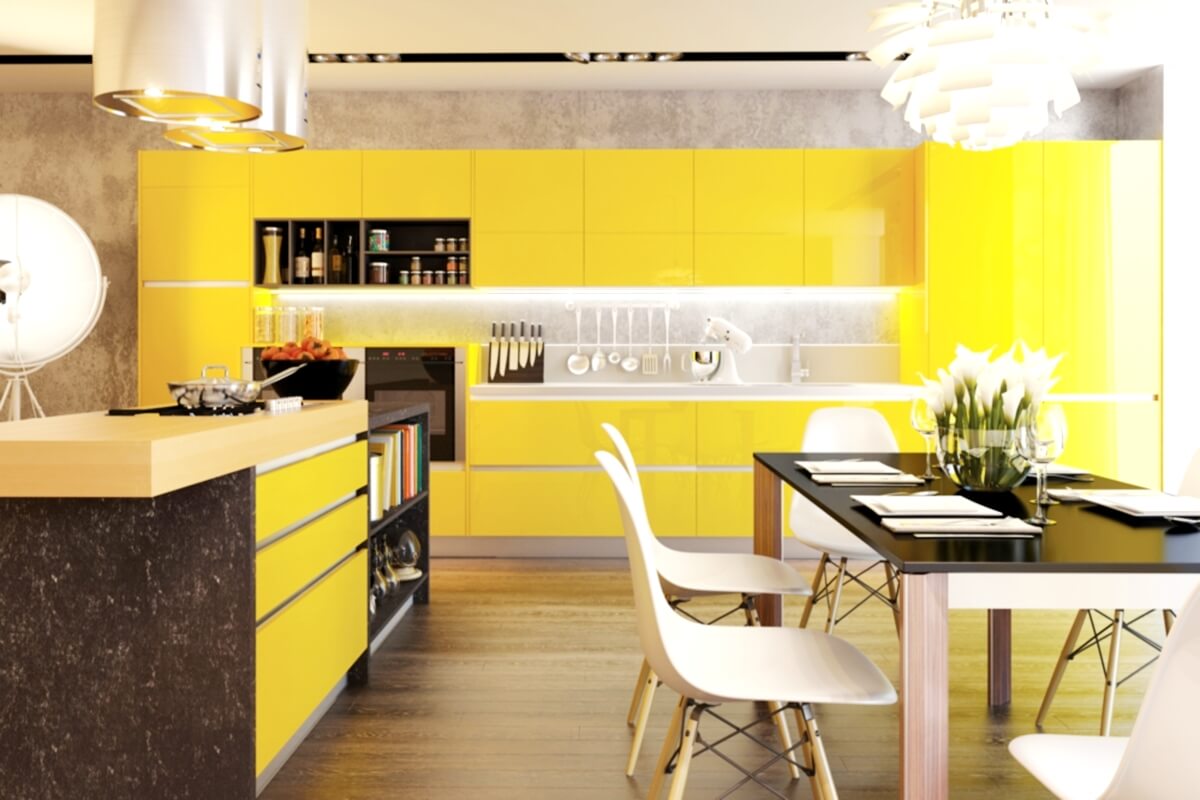 Кухня В Лимонном Цвете