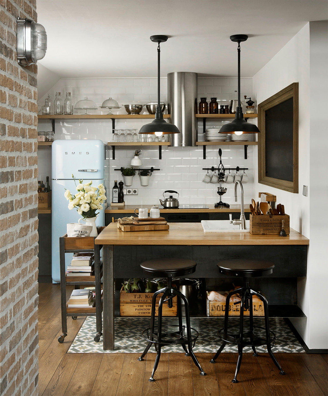 Маленькая Кухня Лофт Дизайн Фото