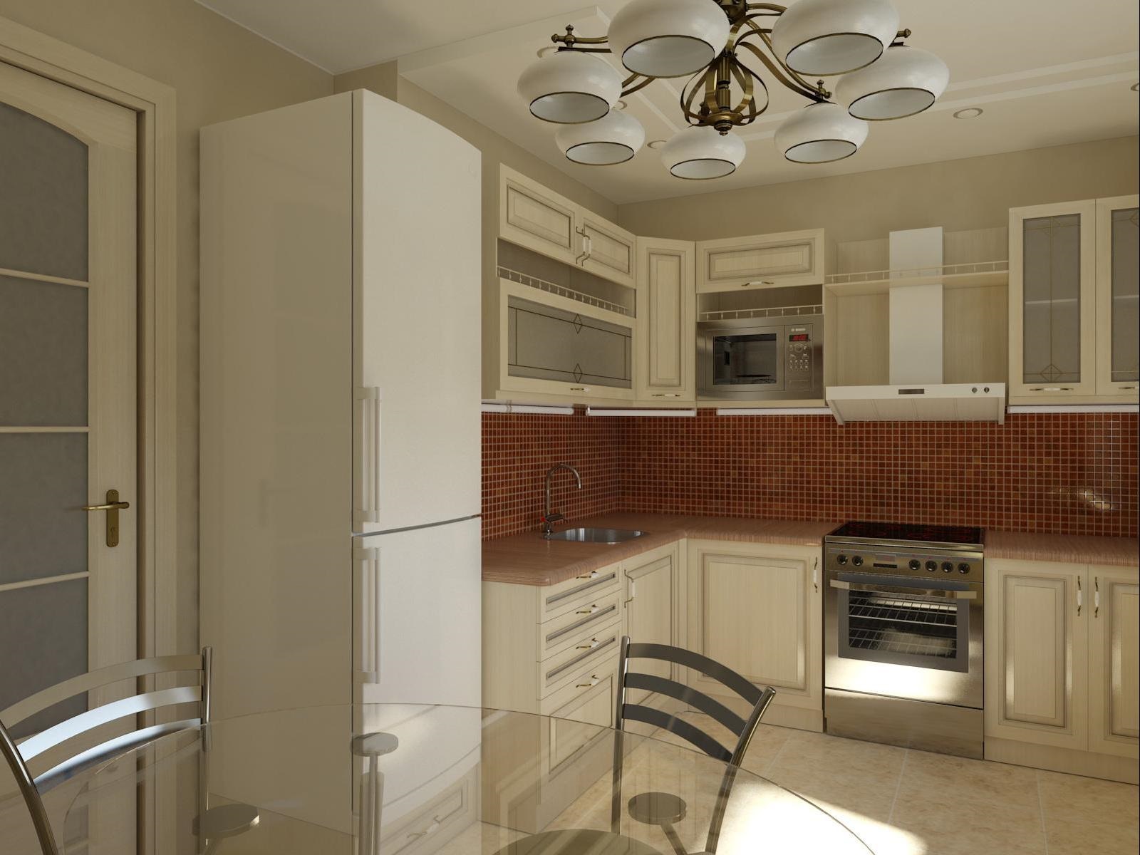 кухня 8 кв метров дизайн панельный дом