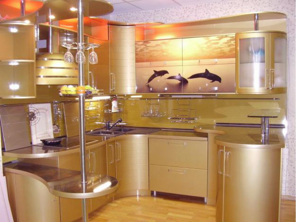Дизайн Кухни В Золотом Цвете
