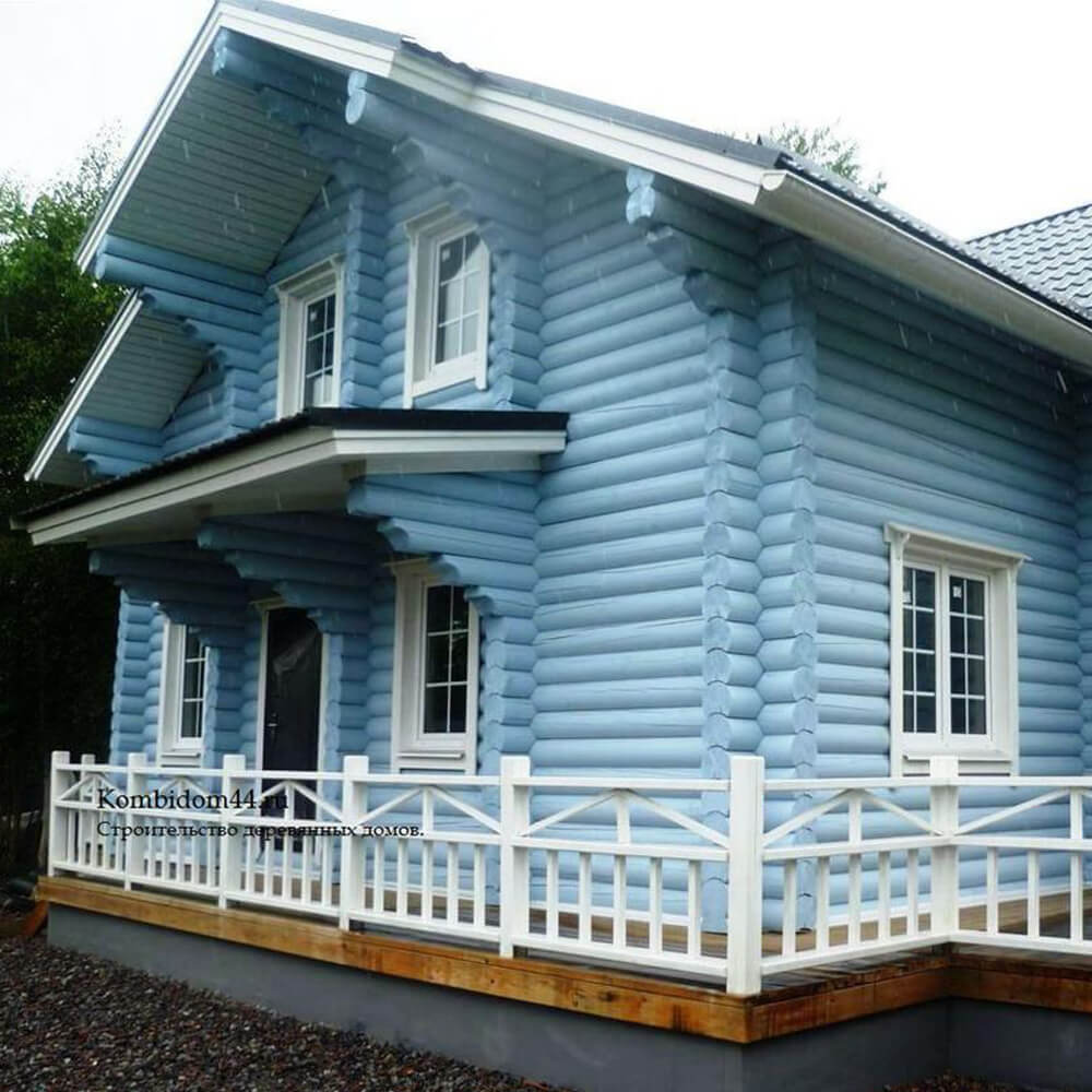 Покраска домов спб. Краска Тиккурила Винха 2682. Цвета деревянных домов. Деревянный дом голубого цвета. Фасад деревянного дома.