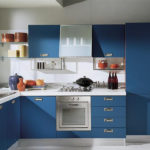 синий кухонный гарнитур обзор