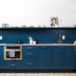 синий кухонный гарнитур виды дизайна