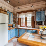 синий кухонный гарнитур фото дизайн