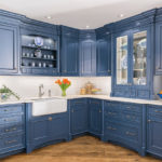 синий кухонный гарнитур фото дизайна