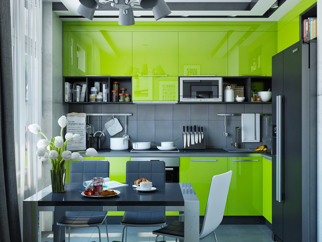 Зеленые цвета и тона в кухне: 75 идей дизайна интерьера от азинский.рф