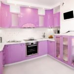 фиолетовая кухня светло сиреневая