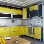 сине-желтая кухня