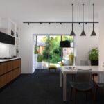 кухня минимализм с серым полом