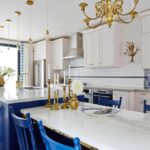 сине-золотая кухня