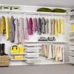 Белая каркасная гардеробная система